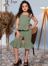 Green Colour Ola western Designer Fancy Two pis Utebe Important Top And Palzzo New Boutiques designer Kids Colletion Ola 02
